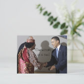 Gaddafi Gadhafi Obama Een fout in de tijd Briefkaart (Staand voorkant)