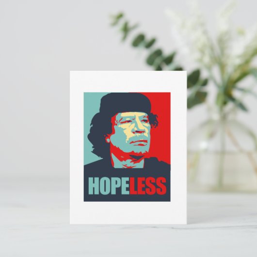 GADDAFI IS HOPELESS BRIEFKAART (Staand voorkant)