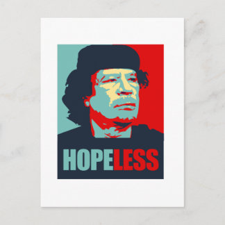 GADDAFI IS HOPELESS BRIEFKAART