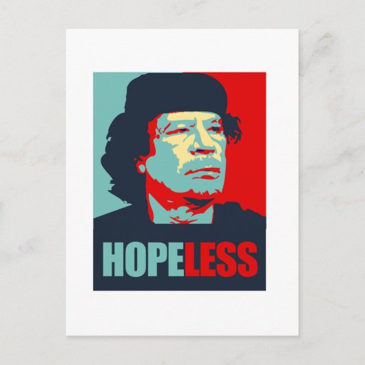 GADDAFI IS HOPELESS BRIEFKAART (Voorkant)