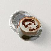 Gaddafi pottoun ronde button 3,2 cm (Voorkant /achterkant)