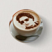 Gaddafi pottoun ronde button 3,2 cm (Voorkant)