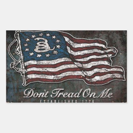 gaddenvlag - vrijheid of dood rechthoekige sticker (Voorkant)