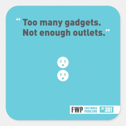 Gadgets Vierkante Sticker (Voorkant)