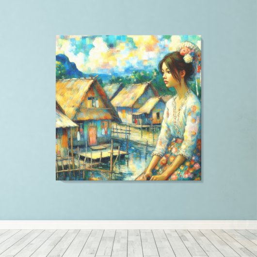 Gadis Desa Canvas Afdruk (Insitu (Houten vloer))