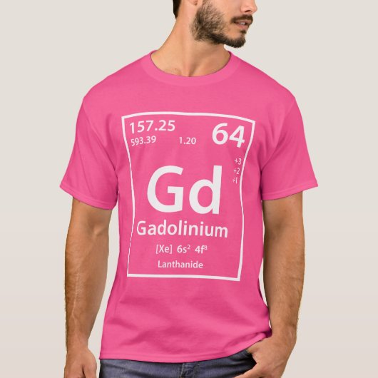 Gadolinium Element (wit) T-Shirt (Voorkant)