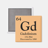 Gadolinium Periodiek Tabel Magneet (Voorkant / Achterkant)