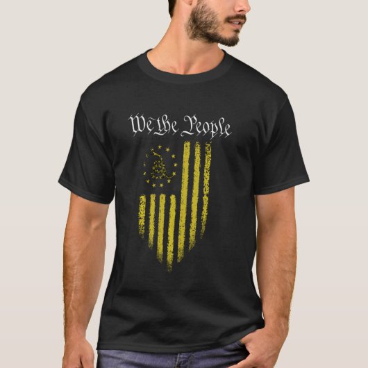 Gadsden Betsy Ross Vlag Van het volk T-shirt (Voorkant)
