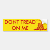 Gadsden_flag 11in Bumper2 Rood Bumpersticker (Voorkant)