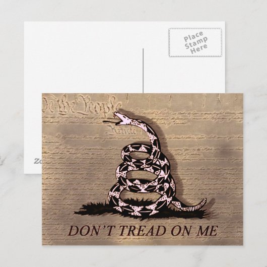 Gadsden Flag Briefkaart (Voorkant / Achterkant)