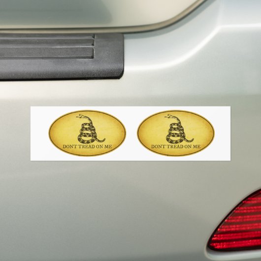 Gadsden Flag Bumpersticker 2 ovaal (Op auto)