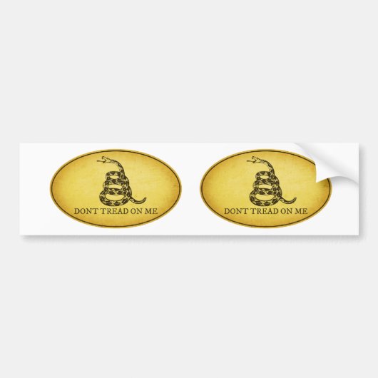 Gadsden Flag Bumpersticker 2 ovaal (Voorkant)