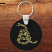 Gadsden Flag, Dont Tread On ME, Black Sleutelhanger (Voorkant)