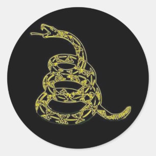 Gadsden Flag, Dont Tread On ME, Black Sticker