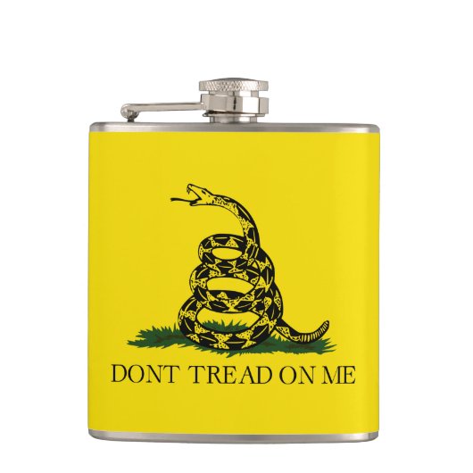 Gadsden Flag Heupfles (Voorkant)
