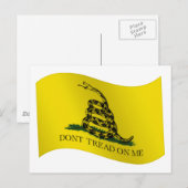 Gadsden Flag, kijk niet naar me. Briefkaart (Voorkant / Achterkant)