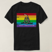 Gadsden flag LGBT Donamp39t tread me Libertaria T-shirt (Design voorkant)