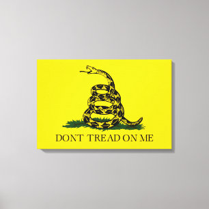 Gadsden Flag (niet op mij lezen) (Amerikaanse slan Canvas Afdruk