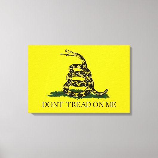 Gadsden Flag (niet op mij lezen) (Amerikaanse slan Canvas Afdruk (Voorkant)