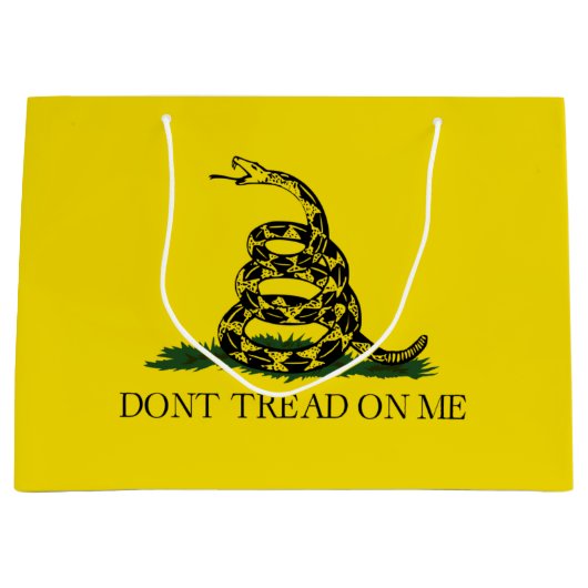 Gadsden Flag (niet op mij lezen) (Amerikaanse slan Groot Cadeauzakje (Voorkant)