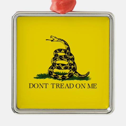 Gadsden Flag (niet op mij lezen) Cera Metalen Ornament (Voorkant)