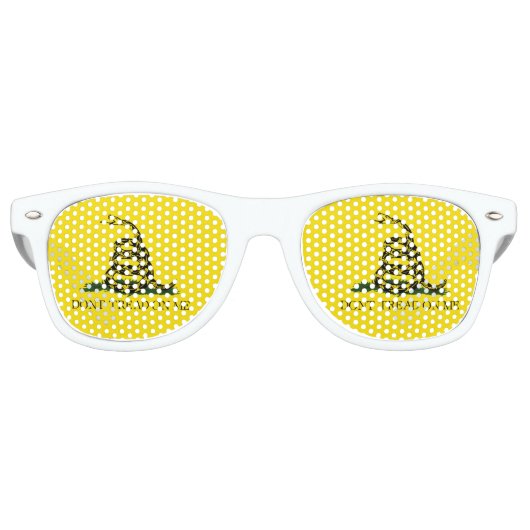 Gadsden Flag - Niet op mij trappen - Gekolelde sla Retro Zonnebril (Voorkant)
