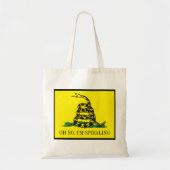 Gadsden Flag Parody: Ik ben aan het draaien Tote Bag (Voorkant)