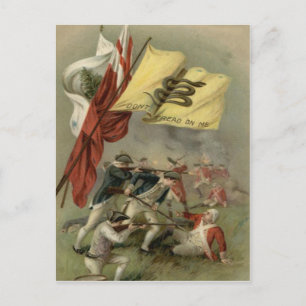 Gadsden Flag Revolutionary War Bunker Hill Briefkaart