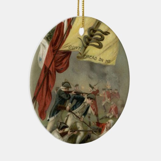 Gadsden Flag Revolutionary War Bunker Hill Keramisch Ornament (Rechts)