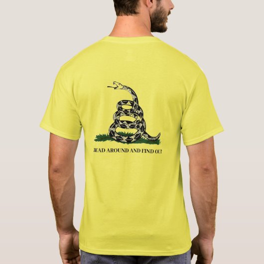 Gadsden Flag Tread Around en ontdek het T-shirt (Achterkant)