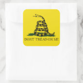 Gadsden Flag - Treed niet op mij Vierkante Sticker (Tas)