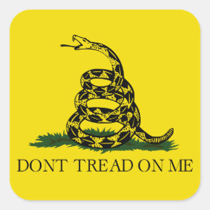 Gadsden Flag - Treed niet op mij Vierkante Sticker