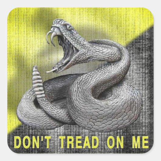 Gadsden Flag Vierkante Sticker (Voorkant)