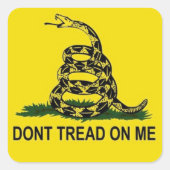 Gadsden Flag Vierkante Sticker (Voorkant)