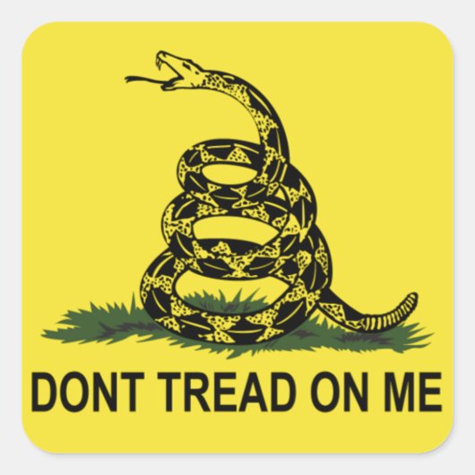 Gadsden Flag Vierkante Sticker (Voorkant)
