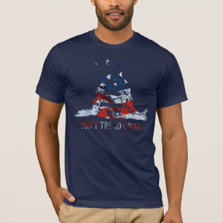 Gadsden - Leer niet op me rood, wit en blauw T-shirt
