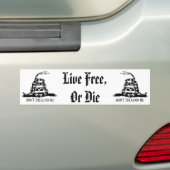 Gadsden - Leer niet op mij, leef gratis of sterf Bumpersticker (Op auto)