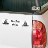 Gadsden - Leer niet op mij, leef gratis of sterf Bumpersticker (Op Truck)