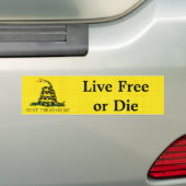 Gadsden - Live Free of Die Bumpersticker (Op auto)