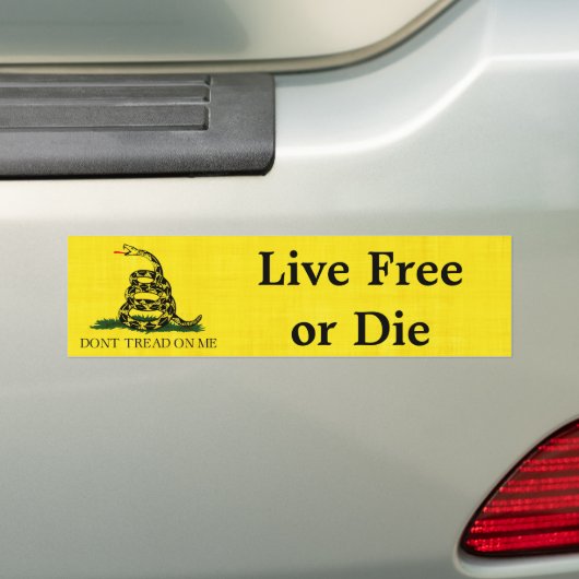 Gadsden - Live Free of Die Bumpersticker (Op auto)