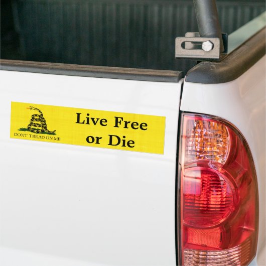 Gadsden - Live Free of Die Bumpersticker (Op Truck)