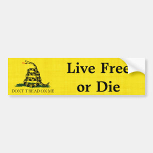 Gadsden - Live Free of Die Bumpersticker