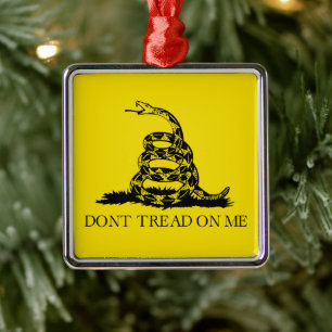 Gadsden Ratelslangenvlag: Revolutionaire Oorlog 17 Metalen Ornament