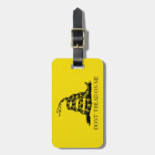 Gadsden Rattlesnake Flag: Revolutionaire Oorlog 17 Bagagelabel (Voorkant verticaal)