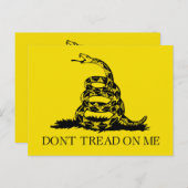 Gadsden Rattlesnake Flag: Revolutionaire Oorlog 17 Briefkaart (Voorkant / Achterkant)
