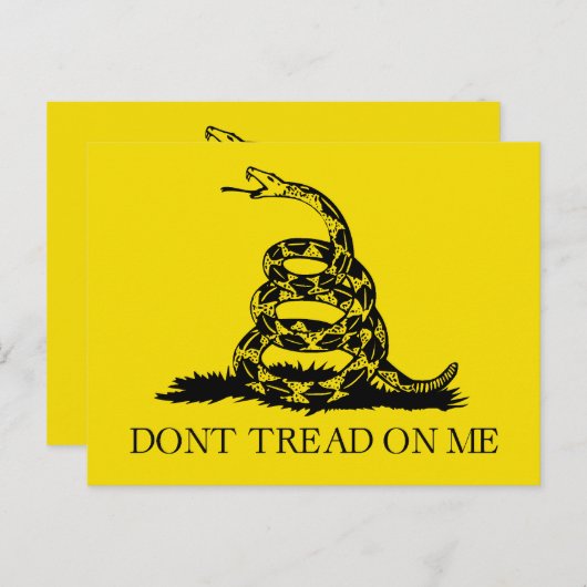 Gadsden Rattlesnake Flag: Revolutionaire Oorlog 17 Briefkaart (Voorkant / Achterkant)