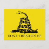 Gadsden Rattlesnake Flag: Revolutionaire Oorlog 17 Briefkaart (Achterkant)