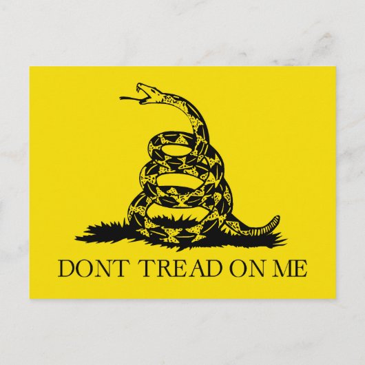 Gadsden Rattlesnake Flag: Revolutionaire Oorlog 17 Briefkaart (Achterkant)
