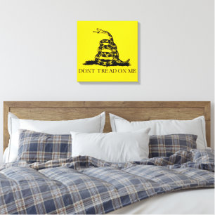 Gadsden Rattlesnake Flag: Revolutionaire Oorlog 17 Canvas Afdruk