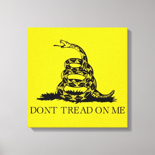 Gadsden Rattlesnake Flag: Revolutionaire Oorlog 17 Canvas Afdruk (Voorkant)